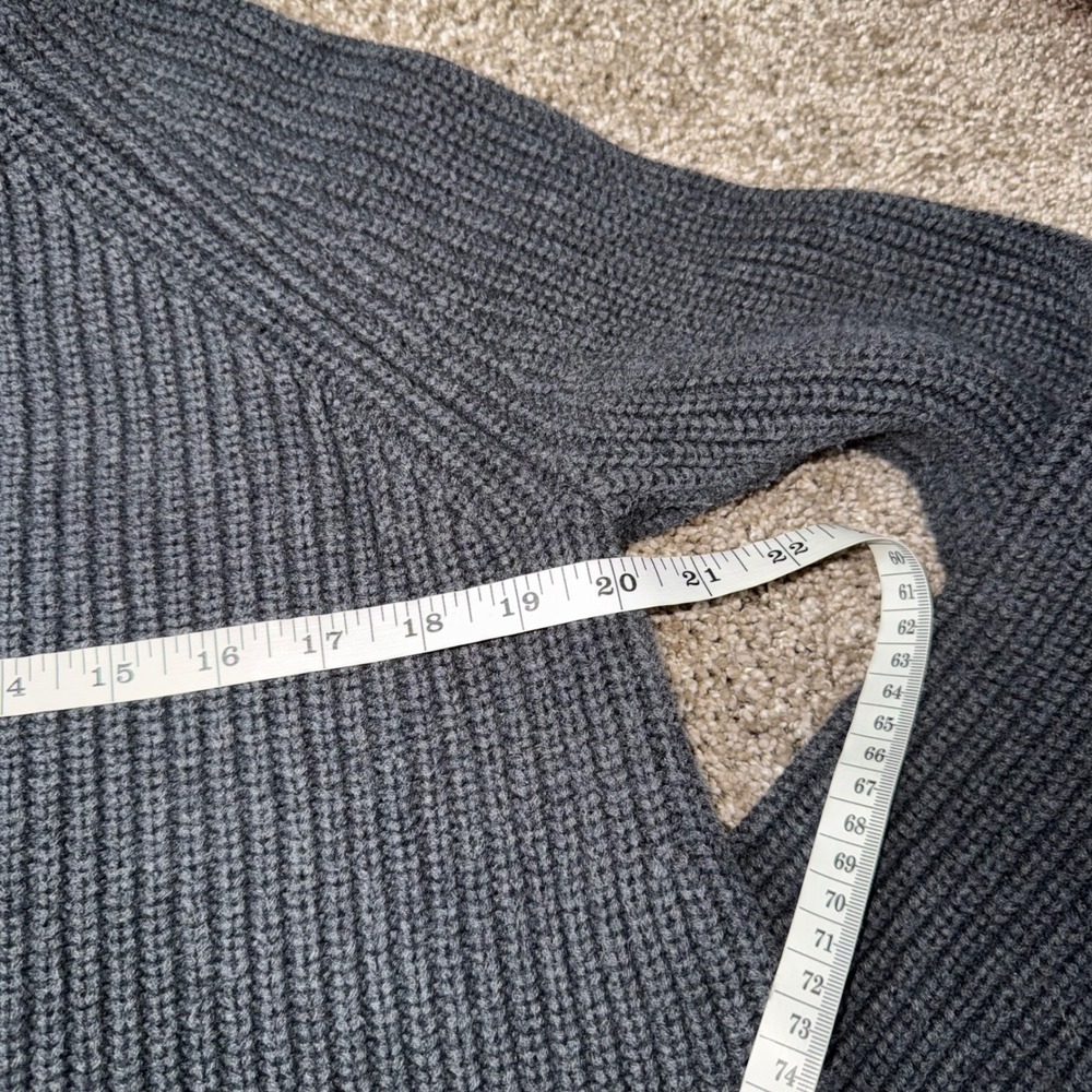 Quince Women's Ribbed Crewneck Sweater in Charcoal Gray - Picture 4 of 6